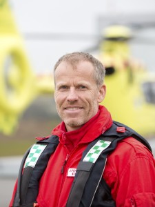 Pilot Jan Nielsen Denmarks first air ambulance serivce, operated by Norwegian Air Ambulance. The crew is pilot Jan Nielsen, HEMS paramedic Lars Greve-Wilms and doctor Rikke Helene Rasmussen. The crew operate an Airbus EC-135 out of the Ringsted base, one of three bases in Denmark.