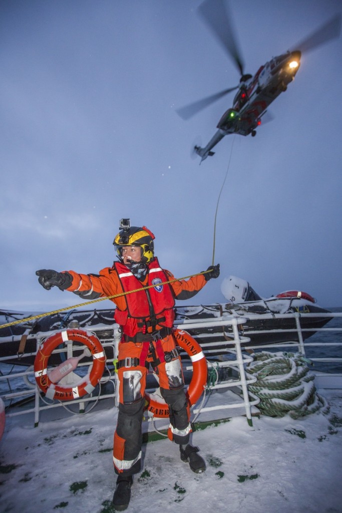 Rescue paramedic Mari Martinsen working with operator Lufttransport for the Govenor of Svalbard (Sysselmannen). Using two AS332 L1 Super Puma helikopters they are tasked with Search and Rescue (SAR) and supporting the Governors office overseeing the Svalbard area. (photo: Fredrik Naumann/Felix Features)